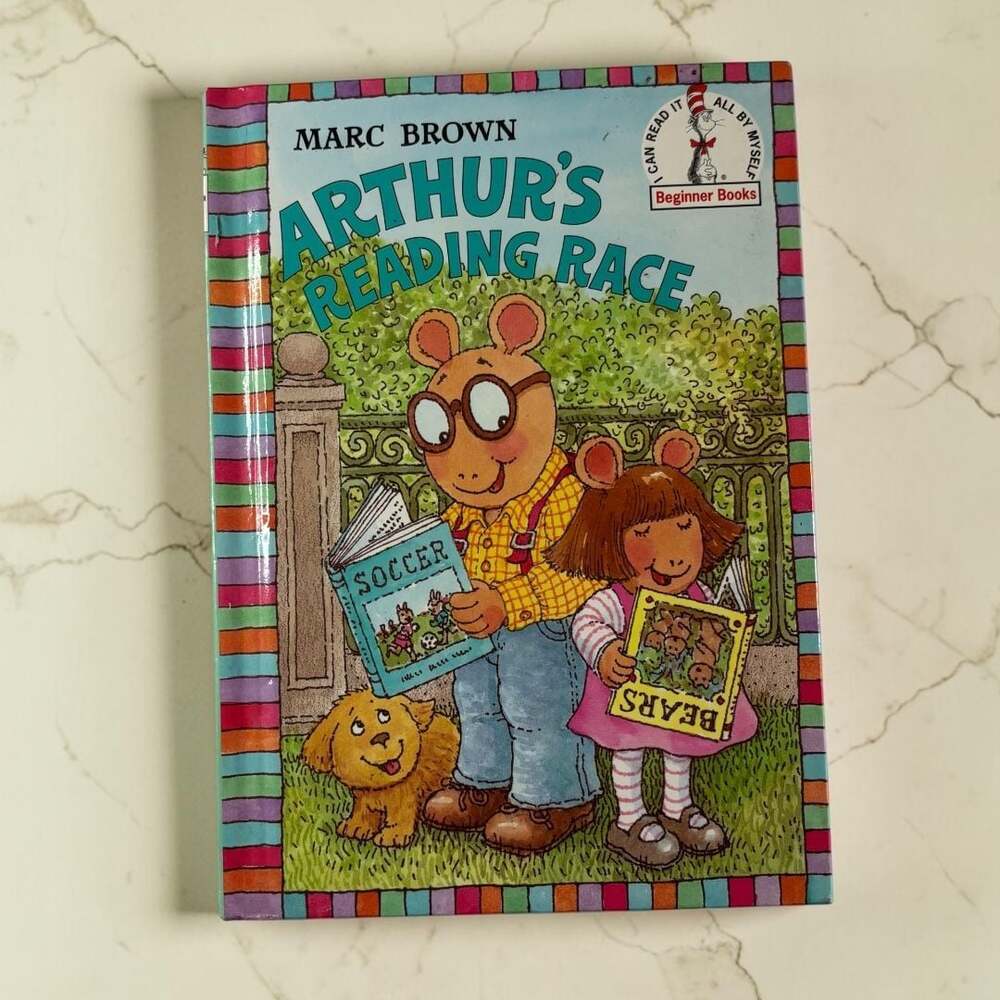 VINTAGE Arthur's Reading Race by Marc Brown (Grolier Book Club Edition) 1996